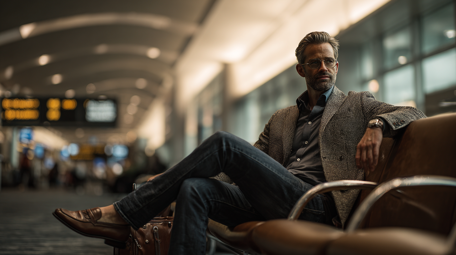 1) Casual Yet Professional for the Flight